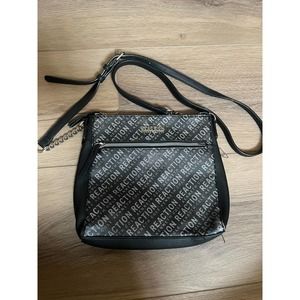 Kenneth Cole Reaction Black Handbag Crossbody Bag Black Monogram Medium